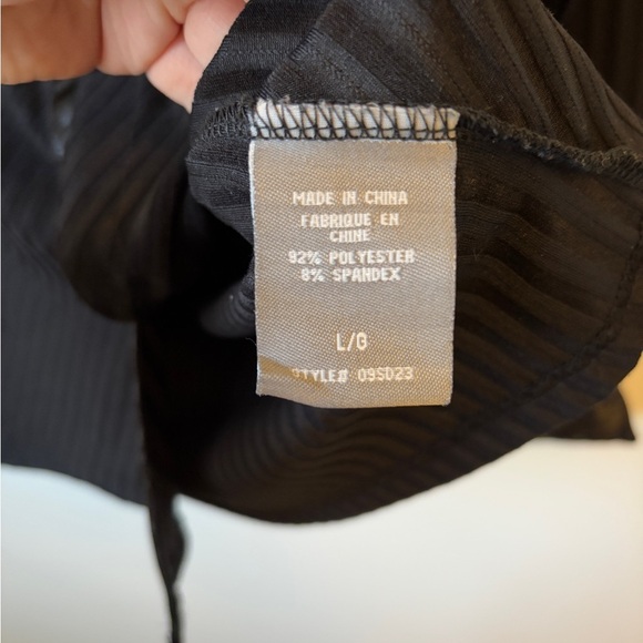 Vintage Black Botton-Up Blouse Size L - Picture 4 of 9